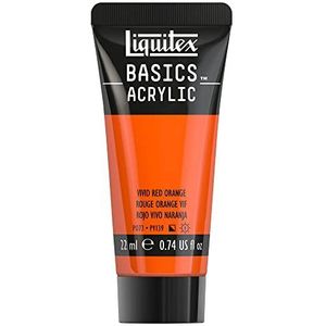 Liquitex 8870507​ Basics acrylverf - Vivid Red Orange, 22 ml tube, lichtecht, waterbestendig, voor het schilderen en decoreren van hout, metaal, keramiek, kunststof, canvas