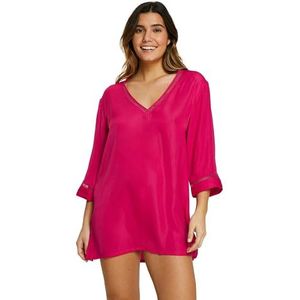 Sans Complexe Sunrise Beach Strandblouse voor dames, Virtuele roos, M