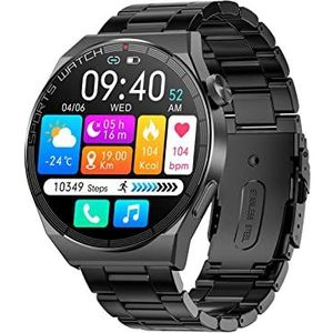Trevi T-FIT 300 CALL Smart horloge met bluetooth-oproepfunctie, fysieke training en welzijn, slaapmonitoring, groot display met Full Touch, zwart