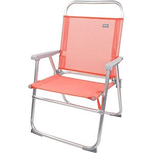 AKTIVE 62624 62624-stoel, koraal, inklapbaar, hoog gewicht, maximaal gewicht 100 kg, strandstoelen, opvouwbaar, licht, antislip, strand, aluminium, andere flamingo, 56 x 50 x 88 cm