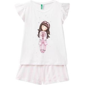 United Colors of Benetton Pyjama voor baby's en meisjes, Wit, XXS
