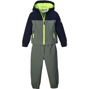 first instinct by killtec Kind Functionele overall met afritsbare capuchon/modderpak 42904-000 FIOS 20 MNS JCKT AND PNTS, oliv, 86/92, 42904-000