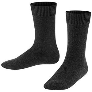 FALKE Uniseks-kind Sokken Comfort Wool K SO Wol eenkleurig 1 Paar, Grijs (Anthracite Melange 3080), 27-30