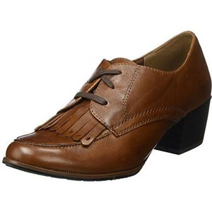 Jana Dames 23302 lage veterschoenen, bruin cognac 305, 37 EU Breed