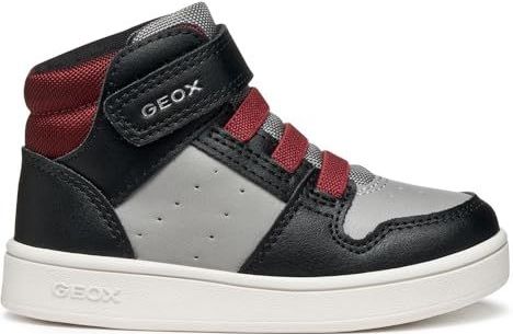 Geox B Ecylper Boy Sneakers voor jongens, zwart/bordeaux, 21 EU, Zwart Bordeaux, 21 EU