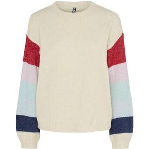 PIECES Dames Pcdella Ls O-Neck Knit Mm Bc Pullover, Birk/Stripes: multi, M