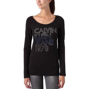Calvin Klein Jeans Damesshirt met lange mouwen CWP40M J1200, zwart (999), 40/42 NL