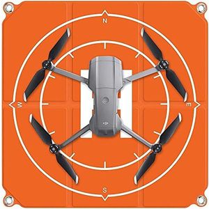 YUNIQUE GREEN-CLEAN-POWER - Opvouwbare Landingsmat voor Drone 50cm | Universeel Oppervlak voor Opstijgen en Landen | Draagbaar, Waterdicht, Dubbelzijdig Blauw-Oranje, PVC, 50 cm