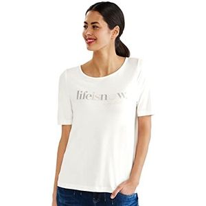 Street One Dames shirt met korte mouwen, off-white, 40