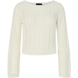 Pcsiri Ls Short Boatneck Knit Bc, cloud dancer, M