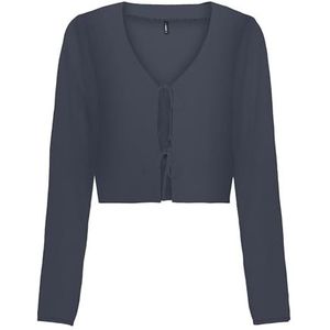 Onlnova Life Elite L/S Hailey Tie Top, blauw (ombre blue), XL