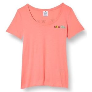 Champion Legacy Minimalist Resort W - Graphic Regular S/S Crewneck T-shirt, perzikroze, M dames SS24, Perzik Roze, M