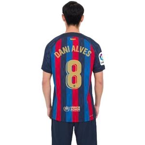 FC Barcellona Barcellona Officiële Kit Home Jeugd naam en nummer Dani Alves 8e niveau 2022/2023 Youth, sesam/blauw overhemd