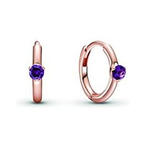 Pandora Creolen ""Purple Solitaire Huggie"" rosé verguld 289304C01