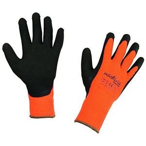 Kerbl PowerGrab 297381 thermische latex gebreide handschoenen met acryl vulling maat 7 oranje