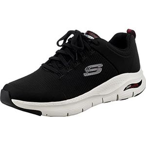 Skechers Arch Fit Paradyme Sneaker voor heren, Zwart Textiel Wit Trim, 42.5 EU