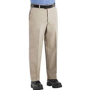 Red Kap Men's Wrinkle-Free Work Pants, Tan, 36W x 34L