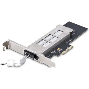 StarTech.com M.2 NVMe SSD naar PCIe x4 Hot-Swap Drive Bay voor PCI Express Expansion Slot, Installatie zonder Gereedschap, PCIe 4.0/3.0 Mobiele Rack/Backplane, Vergrendelbaar (M2-REMOVABLE-PCIE-N1)