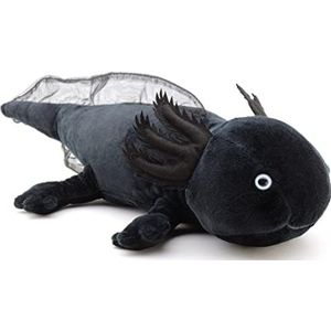 Uni-Toys Originele Axolotl (zwart) - 32 cm (lengte) - pluche waterdier - pluche dier, knuffeldier