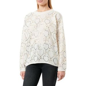 faina Dames Fashion Love Pailletten Vest WOLLWIT Maat XS/S, wolwit, XL