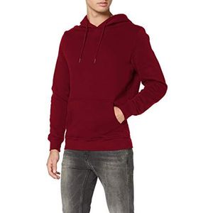 Urban Classics Heren capuchontrui van biologisch katoen Organic Basic Hoody, sweatshirt met capuchon voor mannen in vele kleuren, maten S - 5XL, bordeaux, 5XL