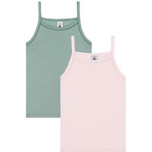 Petit Bateau Meisjeshemden met bretels (2 stuks), variant 1, 2 Jaar