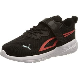 PUMA Unisex All Day Active Ac+ Inf Sneakers voor kinderen, Puma Black Salmon Light Aqua, 25 EU