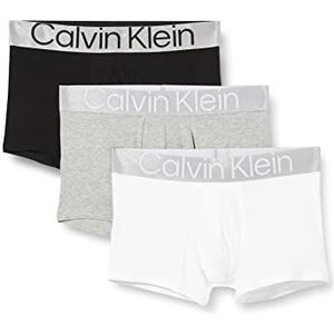 Calvin Klein Heren Trunk (Pack van 3), Zwart/Wit/Grijs Heather, L