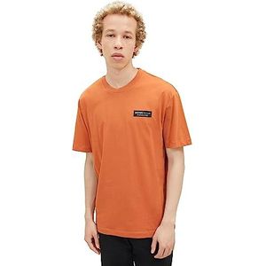 TOM TAILOR Denim T-shirt voor heren, 32247 - Soft Herfst Rust, L