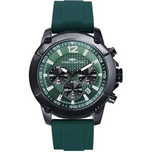 Fynch Hatton Heren analoog kwarts horloge met siliconen armband FHT-0008-PC, groen