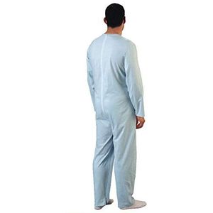 Rekordsan Pyjama voor heren, met 2 ritssluitingen, kleur: blauw, maat 2-1 stuk