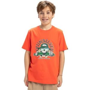 Quiksilver Ev Skull Feast SS YTH T-shirt voor kinderen, Tijger Lily, 14 Jaren
