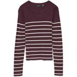 VERO MODA Trui 'VMGIZELLE'  wijnrood / wit