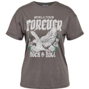 Charcoal Gray - T-shirt - Korte Mouwen - Ronde Hals - Zonder Sluiting