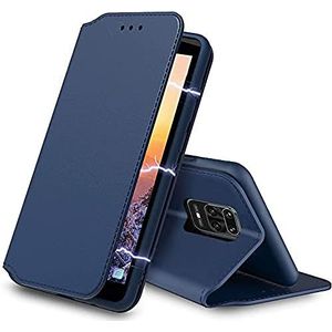 Aurstore Beschermhoes voor Xiaomi Redmi Note 9S, voor Redmi Note 9 Pro, meerdere kleuren verkrijgbaar, premium PU-leer voor Redmi Note 9S (6,67 inch), Slim, blauw