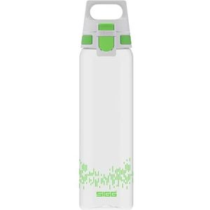 SIGG Total Clear ONE MyPlanet Green drinkfles (0,75 l), BPA-vrije en lekvrije drinkfles, onbreekbare sportdrinkfles van Tritan met fruitfilter