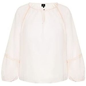 DreiMaster Klassik Dames katoenen blouse, roze, M, roze, M