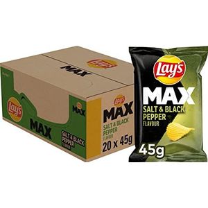Lay's Max Pepper & Salt Chips, Doos 20 stuks x 45 g