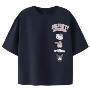 Name It T-Shirt - NkfOda - Hello Kitty - Navy Blazer - Name It - 6 jaar (116) - T-Shirts