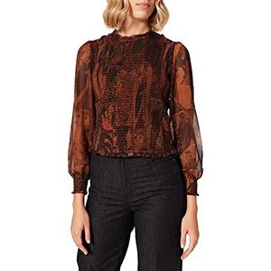 Desigual Dames Blus_hisopo Blouse, bruin, L