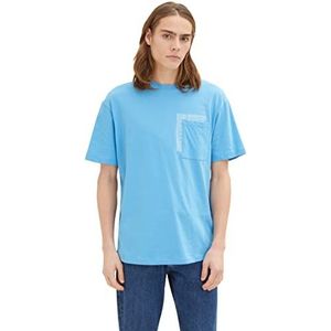 TOM TAILOR Denim Uomini T-shirt 1035589, 18395 - Rainy Sky Blue, L