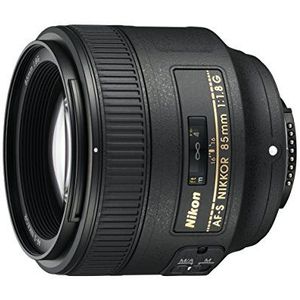 Nikon AF-S Nikkor, 85mm f/1.8G lens, zwart, nital card: -