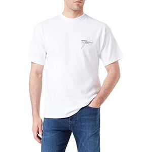 Dr. Denim Trooper T-shirt voor heren, Witte Weide, M