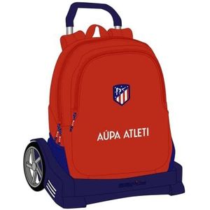Safta, Ergonomische rugzak met trolley Evolution van Atlético de Madrid, 320 x 160 x 440 mm, uniseks, kinderen, rood en marineblauw, standaard, rood en marineblauw, Standaard