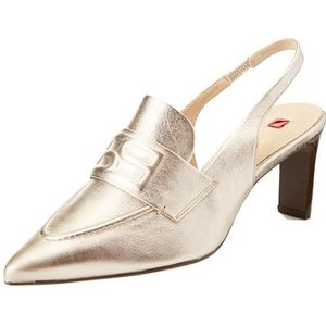 Högl - Slingpumps - Brons - Blokhak - Glad Leer - Spitse Neus