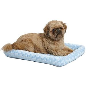 MidWest Homes for Pets Bolster Hondenbed 60,96 cm lang hondenbed of kattenbed met comfortabele steun; ideaal voor ""kleine"" hondenrassen; blauw; model 40224-PB