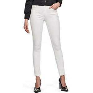 G-STAR RAW Dames 3301 High Waist Ripped Enkelskinny jeans, wit (White C267-110)., 24W x 32L