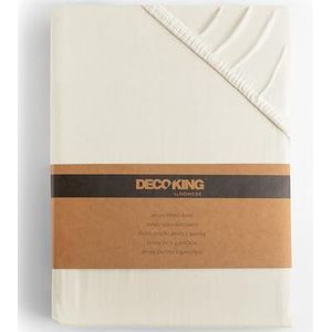 DecoKing - Amber - Hoeslaken - Ecru - 100% Katoen - Oeko-Tex Standard 100