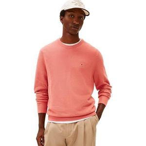 Tommy Hilfiger Heren Essential Structure Crew Neck MW0MW36347 Pullover Sweater, Roze, XS, Roze (Camellia Blush), XS