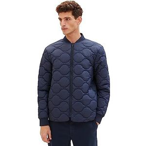 TOM TAILOR Lichtgewicht bomberjack voor heren met stiksel, 10668-Sky Captain Blue, M